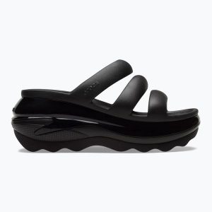 Klapki Crocs Mega Crush Triple Strap. Czarne klapki Crocs, bez wzorów, bez obcasa. Za 259,99 zł.
