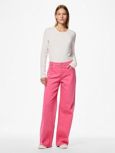 Pieces Dżinsy - Regular fit - w kolorze różowym rozmiar: W32. Różowe jeansy Pieces, bez wzorów. Za 131,43 zł.