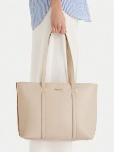 Nine West Torebka CEO-Orvia-LDA8458 Beżowy. Brązowe shopper bag Nine West, bez wzorów, z materiału, bez dodatków. Za 219,99 zł.