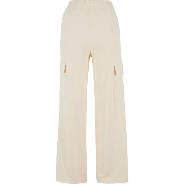 Damskie spodnie dresowe loose fit Urban Classics. Białe spodnie dresowe Urban Classics, bez wzorów, z bawełny, do biegania. Za 156,00 zł.