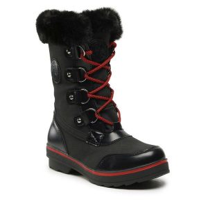 Śniegowce Kimberfeel. Czarne buty zimowe Kimberfeel, bez obcasa, bez zapięcia. Za 549,99 zł.