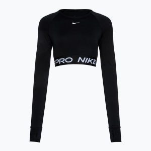 Top treningowy longsleeve damski Nike Pro 365 Dri-Fit. Czarne koszulki sportowe Nike, bez wzorów, bez ramiączek, dri-fit (nike). Za 189,99 zł.