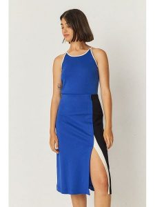 SKFK Spódnica "Baiza" w kolorze niebieskim rozmiar: 40. Niebieskie spódnice SKFK, na co dzień, bez wzorów, z bawełny, midi. Za 152,99 zł.