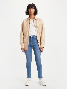 Levi´s Dżinsy "721" - Skinny fit - w kolorze niebieskim rozmiar: W26/L32. Niebieskie jeansy z aplikacjami, z podwyższonym stanem. Za 175,67 zł.