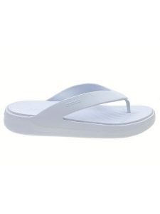 Crocs Japonki "Getaway" w kolorze białym rozmiar: 36/37. Białe klapki Crocs, bez wzorów, z otwartym noskiem, bez obcasa. Za 94,45 zł.