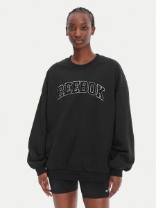 Reebok Bluza Reebok x Ewa Chodakowska Kalina RK25622CCW Czarny Relaxed Fit. Czarne bluzy Reebok, s, bez wzorów, z bawełny, bez kaptura. Za 249,99 zł.