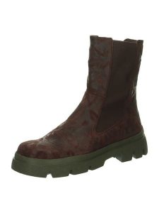 Think! Skórzane sztyblety w kolorze brązowym rozmiar: 40. Brązowe botki Think, bez wzorów, bez obcasa, bez zapięcia. Za 524,62 zł.