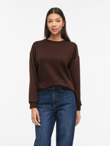 Vila Bluza "Sandy" w kolorze brązowym rozmiar: L. Brązowe bluzy Vila, l, bez wzorów, bez kaptura. Za 124,95 zł.