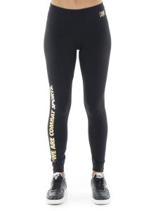 Legginsy z bawełna na co dzień na siłownię. Czarne legginsy LEONE 1947 APPAREL, bez wzorów, z bawełny. Za 164,19 zł.