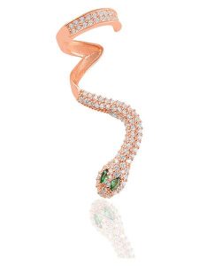 Miu Silver Pozłacany kolczyk z kamieniami szlachetnymi rozmiar: onesize. Różowe kolczyki Miu Silver, pozłacane. Za 126,45 zł.