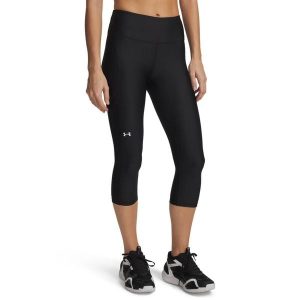 Legginsy fitness damskie Under Armour rybaczki. Legginsy Under Armour, bez wzorów, z materiału, z podwyższonym stanem. Za 199,99 zł.