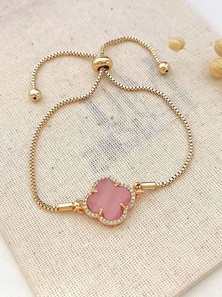 Atelier MIU Pozłacana bransoletka z elementem ozdobnym rozmiar: onesize. Żółte bransoletki Atelier MIU, z agatem, pozłacane. Za 61,02 zł.