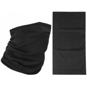 Bandana komin chusta szal na szyję głowę sportowy Aqua-Sport. Czarne apaszki i chusty AQUA-SPORT, na jesień, bez wzorów, z materiału. Za 11,99 zł.