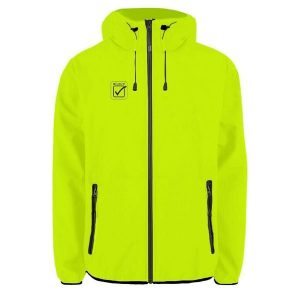 Fluo Żółta Unisex Softshell Kurtka - Wiatroszczelna i Oddychająca. Żółte kurtki Givova, bez wzorów, z poliesteru, bez kaptura. Za 272,99 zł.