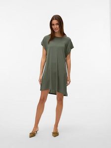 Vero Moda Sukienka w kolorze khaki rozmiar: M. Brązowe sukienki Vero Moda, na co dzień, m, bez wzorów, bez kołnierzyka, bez ramiączek, mini, proste. Za 74,63 zł.