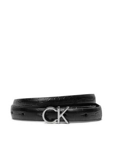 Calvin Klein Pasek Damski K60K612390 Czarny. Czarne paski Calvin Klein, bez wzorów, ze skóry. Za 219,99 zł.