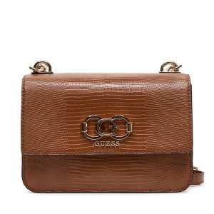 Torebka Guess. Brązowe listonoszki Guess, z aplikacjami, bez dodatków. Za 449,99 zł.