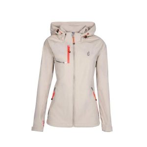 Kurtka softshell damska AULP ROSSA wodoodporna oddychająca regulowana z kapturem. Brązowe kurtki Aulp, bez wzorów, z softshellu, z kapturem. W wyprzedaży za 299,99 zł.