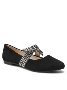 Jenny Fairy Baleriny WS2108-04 Czarny. Czarne balerinki Jenny Fairy, bez wzorów, z materiału, bez obcasa, bez zapięcia. Za 89,99 zł.