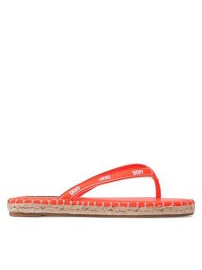 DKNY Espadryle Tabatha K1240129 Pomarańczowy. Brązowe espadryle DKNY, bez wzorów, ze skóry, bez obcasa. Za 439,99 zł.