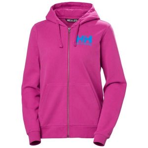 Damska bluza z kapturem zapinana na zamek Helly Hansen Logo 2.0. Czerwone bluzy Helly Hansen, xs, bez wzorów, z dresówki, z kapturem. Za 339,99 zł.