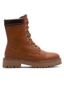 Jenny Fairy Trzewiki ELISA WS5896-17 Brązowy. Brązowe botki Jenny Fairy, bez wzorów, z materiału, bez obcasa, na płaskiej podeszwie, bez zapięcia. Za 159,99 zł.