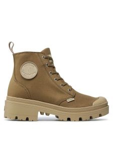 Palladium Trapery Pallabase Twill 96907-204-M Zielony. Zielone buty zimowe Palladium, z materiału, bez obcasa, bez zapięcia. Za 349,99 zł.