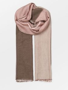 Becksöndergaard Szal "Kikko" w kolorze szaroróżowo-brązowym - 200 x 100 cm rozmiar: onesize. Brązowe szaliki Becksöndergaard, bez wzorów, z bawełny. Za 122,09 zł.