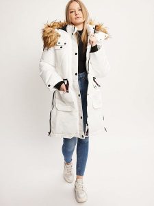 CANADA weather gear Parka w kolorze białym rozmiar: S. Białe płaszcze CANADA weather gear, s, bez wzorów, bez kaptura. Za 289,13 zł.
