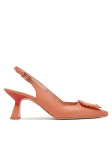 Hispanitas Szpilki Nova HV253910 Koralowy. Pomarańczowe szpilki Hispanitas, bez wzorów, ze skóry, bez obcasa. Za 399,99 zł.