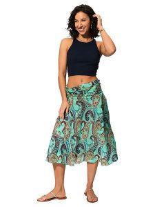 Aller Simplement Spódnica w kolorze turkusowym ze wzorem rozmiar: 38/40. Niebieskie spódnice Aller Simplement, bez wzorów, midi. Za 56,99 zł.