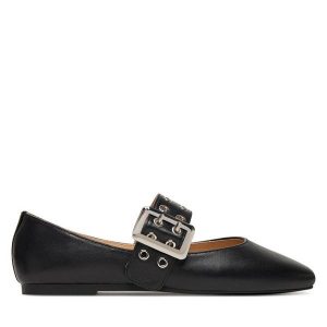 Baleriny Steve Madden. Czarne balerinki Steve Madden, bez wzorów, bez obcasa, bez zapięcia. Za 419,99 zł.