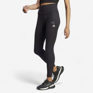 Legginsy fitness damskie Adidas. Czarne legginsy ADIDAS, bez wzorów, z bawełny, długie. Za 139,99 zł.