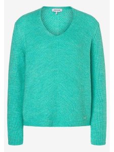 More & More Sweter w kolorze turkusowym rozmiar: 38. Niebieskie swetry oversize More & More, bez wzorów, ze splotem, bez ramiączek. Za 109,95 zł.