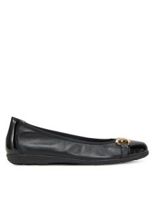 Caprice Baleriny 9-22172-42 Czarny. Czarne balerinki Caprice, bez wzorów, ze skóry, bez obcasa, bez zapięcia. Za 181,99 zł.