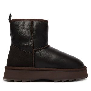 Śniegowce EMU Australia. Brązowe buty zimowe EMU Australia, bez obcasa, bez zapięcia. Za 734,99 zł.