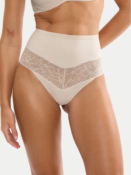 Triumph Stringi Comfort Contour 10226423 Beżowy. Brązowe stringi Triumph, bez wzorów, z syntetyku. Za 119,99 zł.