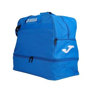 Torba sportowa treningowa Joma Training III na ramię z kieszenią na buty 45 L. Niebieskie torby podróżne i sportowe JOMA, bez wzorów, na ramię. Za 79,99 zł.
