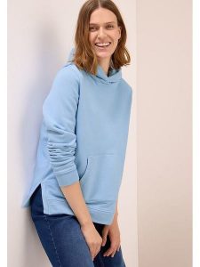 Cecil Bluza w kolorze błękitnym rozmiar: M. Niebieskie bluzy Cecil, m, bez wzorów, z bawełny, z kapturem. Za 184,46 zł.