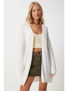 Happiness Istanbul Kardigan w kolorze białym rozmiar: onesize. Białe kardigany Happiness Istanbul. Za 56,99 zł.