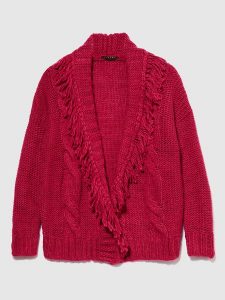 Sisley Kardigan w kolorze czerwonym rozmiar: 150. Czerwone kardigany Sisley, ze splotem. Za 87,40 zł.