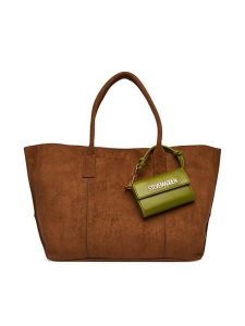 Steve Madden Torebka Bantonia 13002291 Brązowy. Brązowe shopper bag Steve Madden, bez wzorów, ze skóry, bez dodatków. Za 599,99 zł.