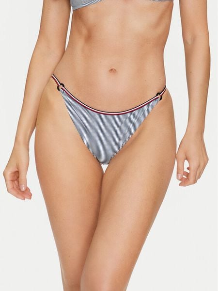 Tommy Hilfiger Dół od bikini UW0UW05330 Niebieski. Niebieskie bikini TOMMY HILFIGER, bez wzorów, z syntetyku. Za 149,99 zł.