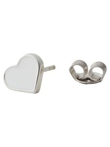 Design Letters Srebrny kolczyk-wkrętka "Heart" rozmiar: onesize. Szare kolczyki Design Letters, srebrne. Za 82,44 zł.