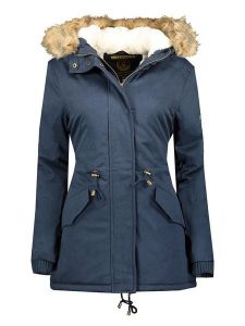 Geographical Norway Parka "Ampuria" w kolorze granatowym rozmiar: S. Niebieskie płaszcze Geographical Norway, s, bez wzorów, bez kaptura. Za 289,88 zł.