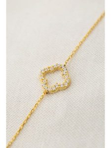 Lodie Silver Srebrna bransoletka z elementem ozdobnym rozmiar: onesize. Szare bransoletki Lodie Silver, z cyrkonią, srebrne. Za 37,45 zł.