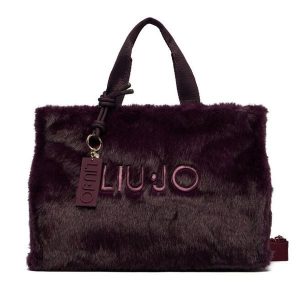 Torebka Liu Jo. Fioletowe shopper bag Liu Jo, bez wzorów, bez dodatków. Za 499,99 zł.