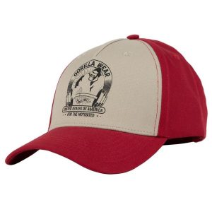 Buckley Czapka - Czerwony/Beżowy. Brązowe czapki GORILLA WEAR, bez wzorów. Za 136,00 zł.