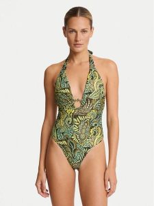 Guess Strój kąpielowy E6GJ39 MC04R Zielony. Zielone stroje jednoczęściowe Guess, z aplikacjami, z syntetyku. Za 387,99 zł.