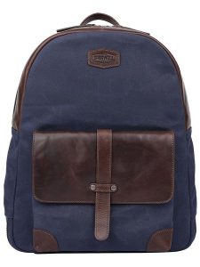SPARWELL Skórzany plecak "Stable Sawyer" w kolorze granatowo-brązowym - 31 x 41 x 15 cm rozmiar: onesize. Brązowe plecaki SPARWELL. Za 325,03 zł.